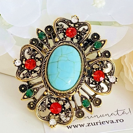 BROSE - Brosa Eleganta Rosu Verde, Brose Dama, Brose Elegante