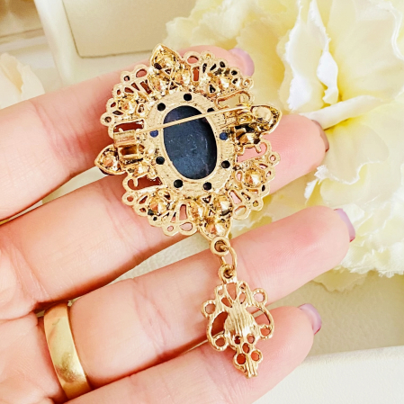 Brosa Camee Auriu & Negru, Brose Dama, Brose Mari Elegante [6]