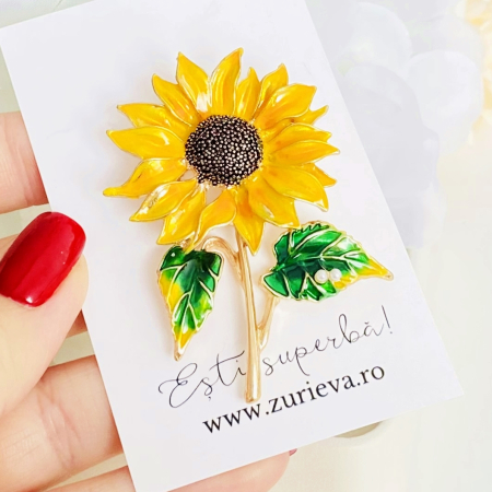 Brosa Floarea Soarelui, Brosa Dama Femei [3]