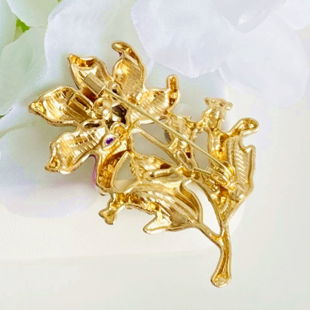 Brosa Floare Mov, Brosa Dama Femei [6]