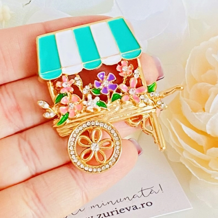 Brosa Casuta cu Flori, Brose Dama, Brose Elegante [2]