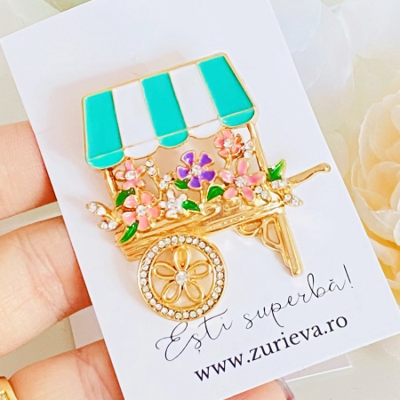 Brosa Casuta cu Flori, Brose Dama, Brose Elegante [1]