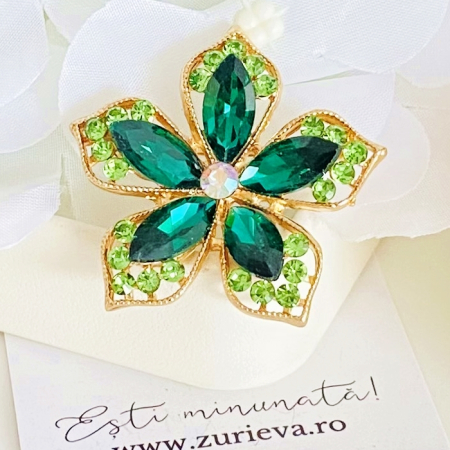 BROSE - Brosa Floare Verde, Brose Dama, Brose Elegante