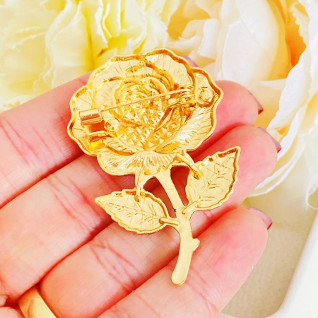 Brosa Trandafir cu Cristale, Brose Dama, Brose Flori [7]
