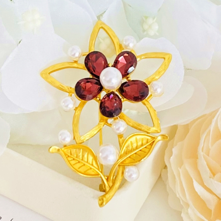 BROSE - Brosa Floare Auriu Mat, Brose Dama, Brose Elegante