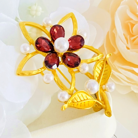 Brosa Floare Auriu Mat, Brose Dama, Brose Elegante [5]