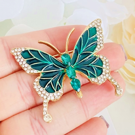 Brosa Fluturas Verde, Brose Dama, Brose Elegante [2]