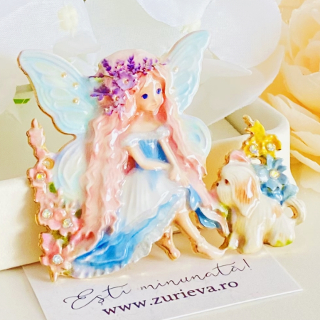 Brosa Zana & Catelus - Albastru, Brose Dama, Brose Elegante [2]