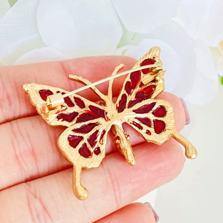 Brosa Fluturas Rosu, Brose Dama, Brose Elegante [4]