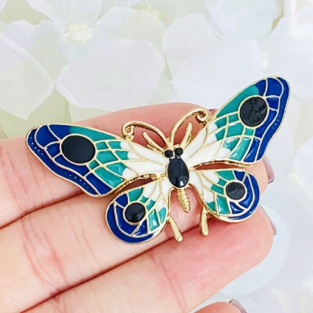 Brosa Fluture Albastru Turcoaz, Brose Dama, Brose Elegante [1]