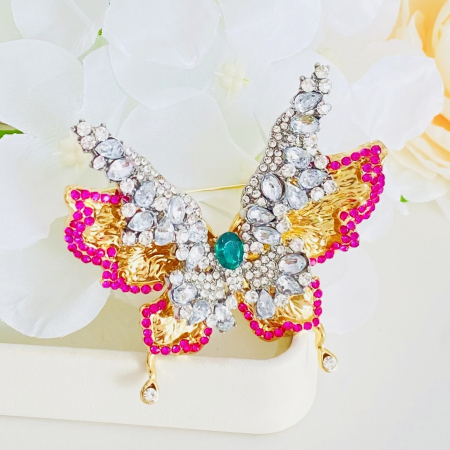 Brosa Fluture Auriu & Argintiu, Brose Dama, Brose Elegante [1]