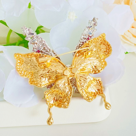 Brosa Fluture Auriu & Argintiu, Brose Dama, Brose Elegante [3]