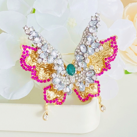 Brosa Fluture Auriu & Argintiu, Brose Dama, Brose Elegante [2]