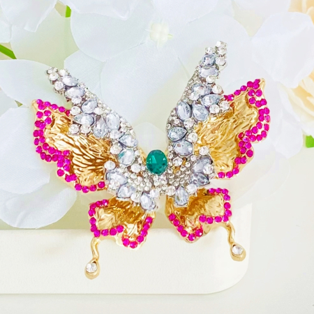 BROSE - Brosa Fluture Auriu & Argintiu, Brose Dama, Brose Elegante