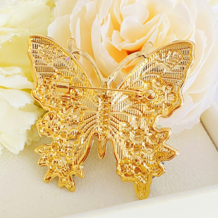 Brosa Fluture Alb Albastru, Brose Dama, Brose Mari Elegante [7]