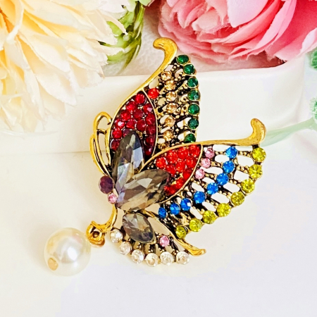Brosa Fluturas Multicolor, Brosa Dama Femei [3]