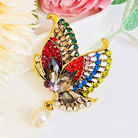 Brosa Fluturas Multicolor, Brosa Dama Femei [0]