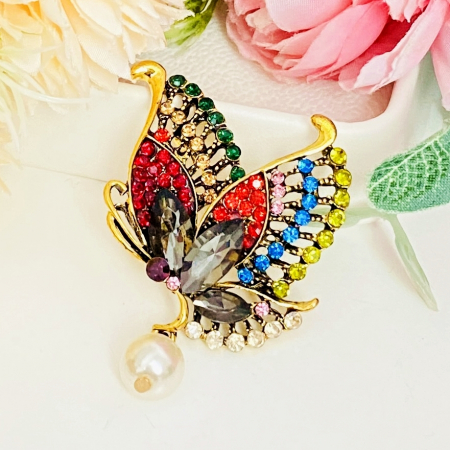 Brosa Fluturas Multicolor, Brosa Dama Femei [5]