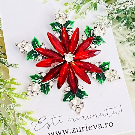 CRACIUN - Brosa Fulg de Zapada - Craciun, Brosa Statement, Brose Femei