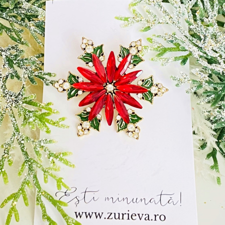Brosa Fulg de Zapada - Craciun, Brosa Statement, Brose Femei [8]