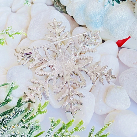 Brosa Fulg Nea Cristale Rosii Verzi, Brose Craciun, Brosa Statement, Brose Femei [7]