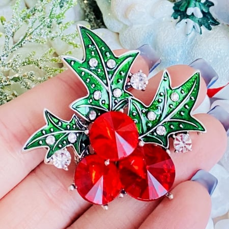 Brosa Craciunita Argintie, Brose Craciun, Brosa Statement, Brose Femei [6]