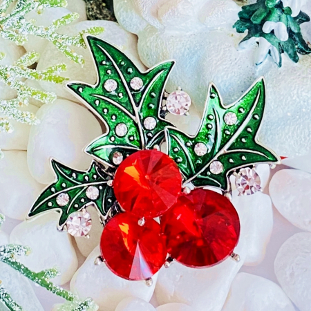 CRACIUN - Brosa Craciunita Argintie, Brose Craciun, Brosa Statement, Brose Femei