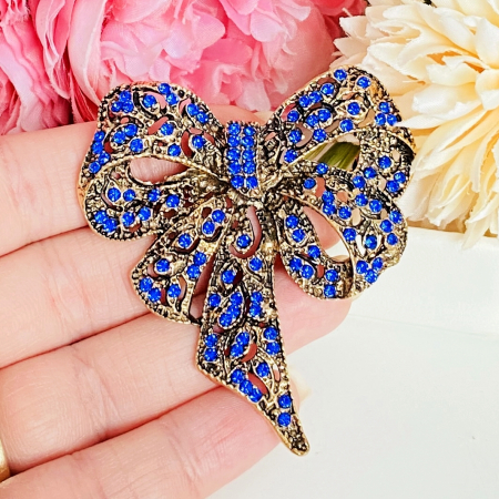 Brosa Funda Cristale Albastre, Brosa Statement, Brose Femei [1]