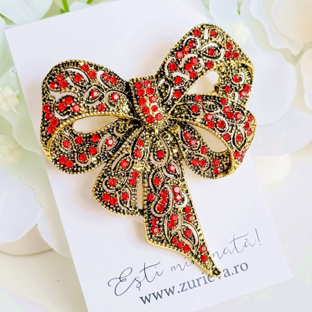 Brosa Funda Aurie si Rosie, Brosa Dama Femei [6]