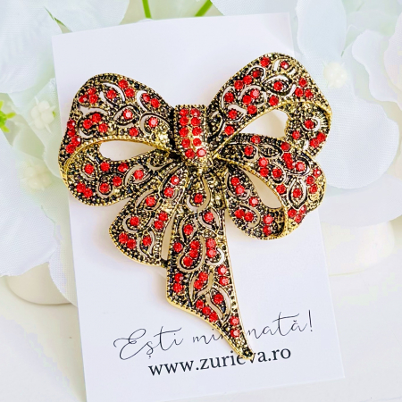 Brosa Funda Aurie si Rosie, Brosa Dama Femei [4]