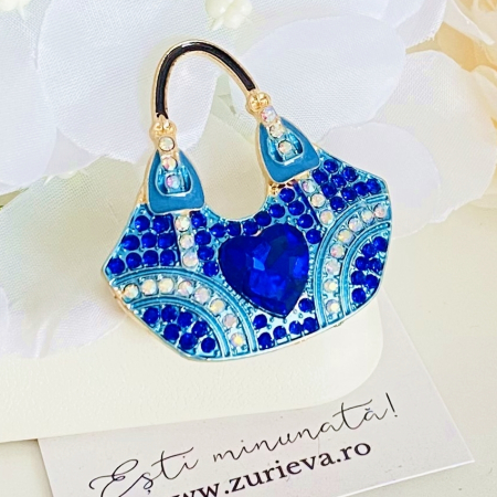 Brosa Geanta Albastra, Brose Dama, Brose Elegante [2]