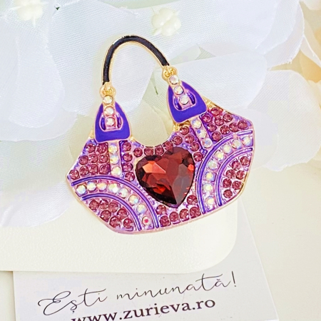 BROSE - Brosa Geanta Mov, Brose Dama, Brose Elegante