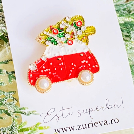 Brosa Masinuta Craciun, Brosa Statement, Brose Femei [4]