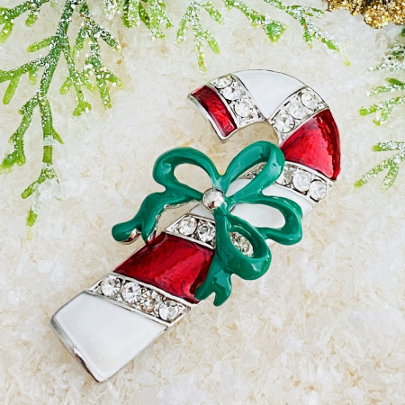 Brosa Candy Cane Craciun, Brosa Statement, Brose Femei [3]