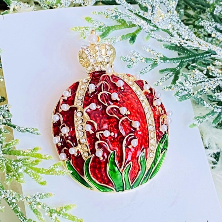 CRACIUN - Brosa Glob Craciun - Craciun, Brosa Statement, Brose Femei