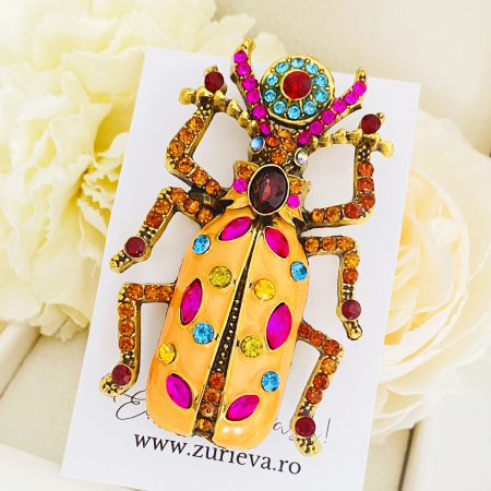Brosa Scarabeu Cristale, Brose Dama, Brose Mari Elegante [2]
