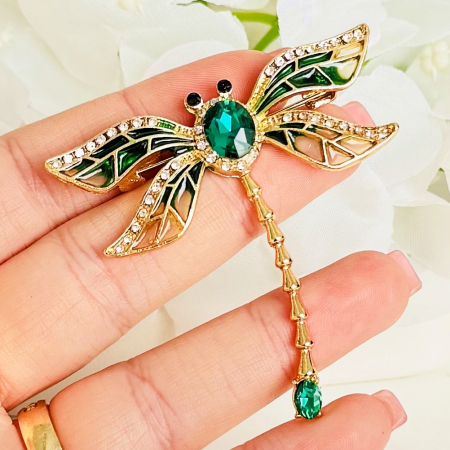 Brosa Libelula Verde, Brosa Statement, Brose Femei [0]