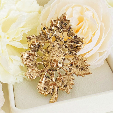 Brosa Frunza Cristale Verzi, Brose Dama, Brose Mari Elegante [5]