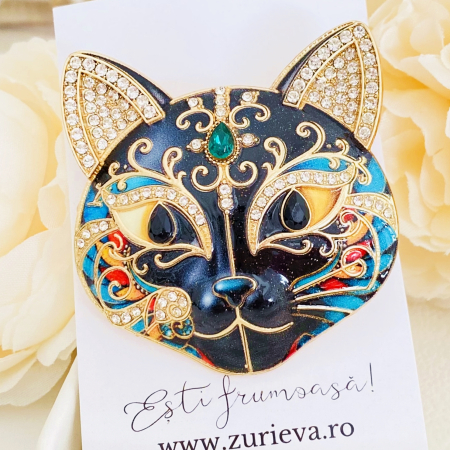 Brosa Pisica Neagra Mare, Brose Dama, Brose Mari Animale [5]