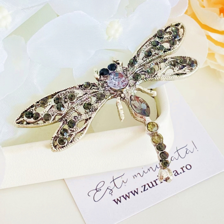 Brosa Libelula Argintie - Gri, Brose Dama, Brose Elegante [3]
