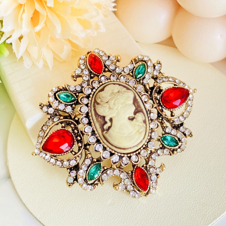 BROSE - Brosa Statement Camee Eleganta, Brosa Dama Femei