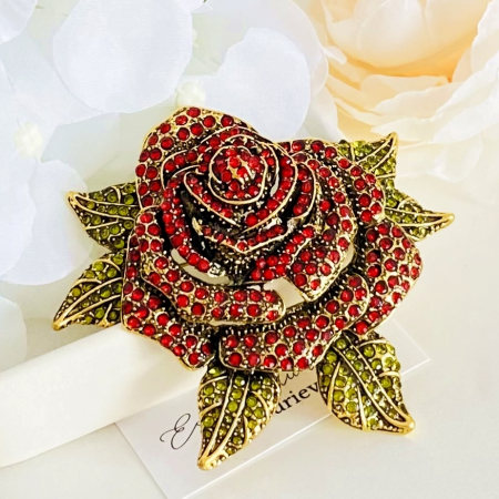 Brosa Trandafir Rosu Mare, Brose Dama, Brose Elegante [3]