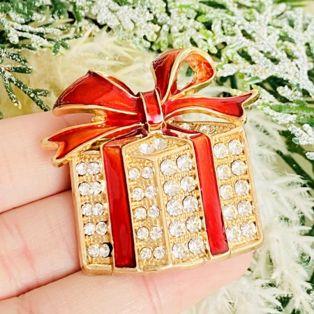 Brosa Cadou Craciun Rosu, Brosa Statement, Brose Femei [2]