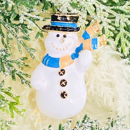 BROSE - Brosa Om Zapada Fular Albastru, Brosa Statement, Brose Femei