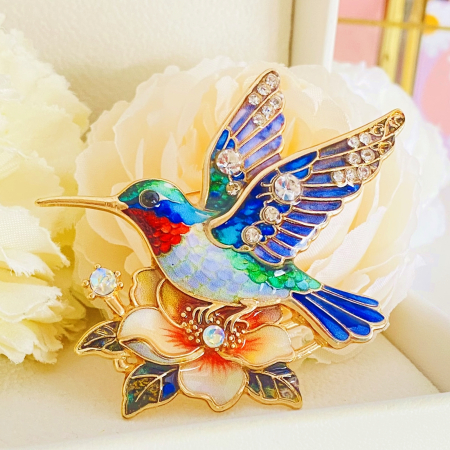 Brosa Pasare Colibri Colorata, Brose Dama, Brose Mari Elegante [1]