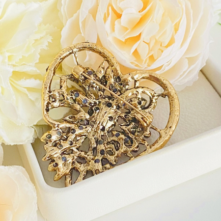 Brosa Inima Floare Albastra, Brose Dama, Brose Mari Elegante [6]