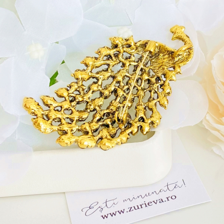 Brosa Paun Cristale Maro, Brose Dama, Brose Elegante [6]