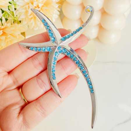 Brosa Stea de Mare Argintie, Brosa Statement, Brose Femei [1]