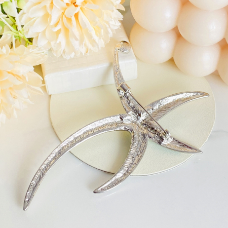 Brosa Stea de Mare Argintie, Brosa Statement, Brose Femei [6]