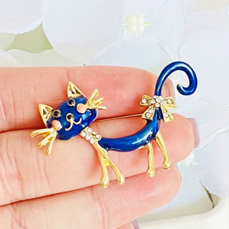 Brosa Pisica Albastra, Brose Dama, Brose Elegante [1]